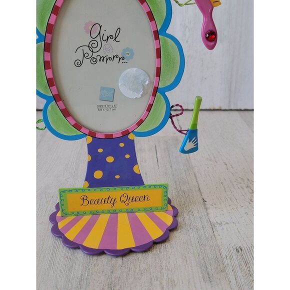 Girl power Beauty Queen photo frame makeup hairspray brush home decor - Picture 3 of 10